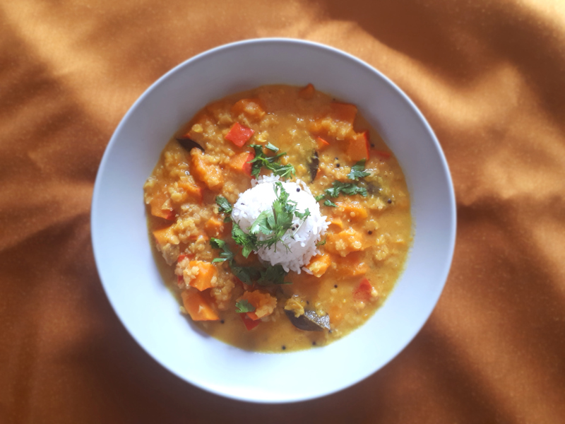 Kürbis Rote Linsen Curry